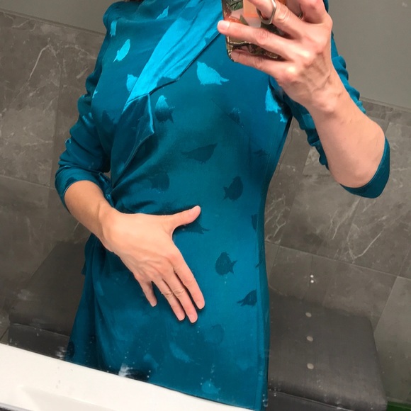 💚 lecoanet hemant vintage silk dress - Picture 14 of 15